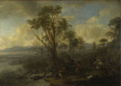 Une chasse au cerf - Philips Wouwerman